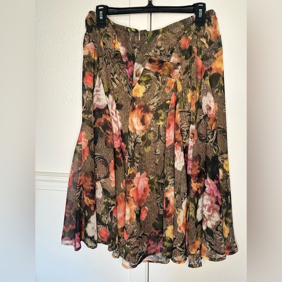 Coldwater Creek multicolored pull on midi skirt size PM - Picture 3 of 9